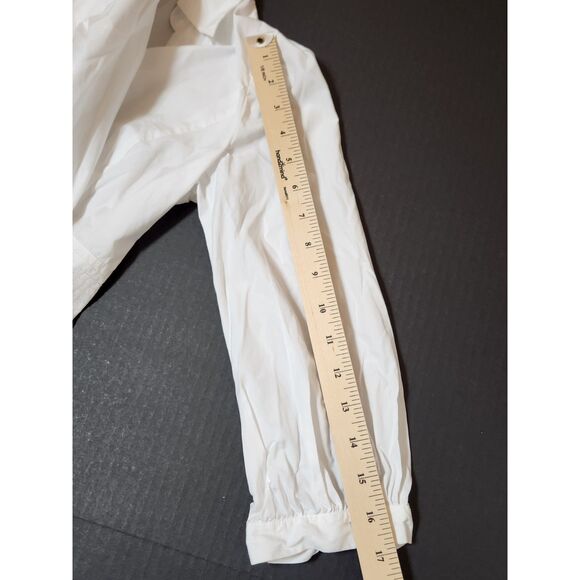 Talbots Petites Button-Down 3/4 sleeve Blouse Women’s Size 4 White - Picture 8 of 9